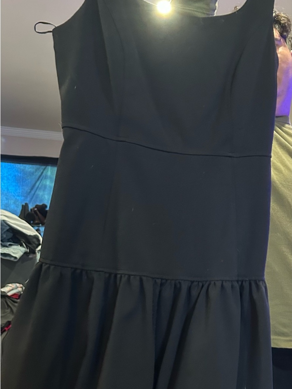 Sleeveless Black Women's Dress with bubble Skirt